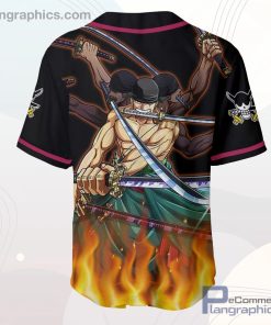 Roronoa Zoro Ashura Baseball Jersey Shirt One Piece Anime Merch Clothes