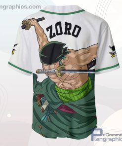 Roronoa Zoro Baseball Jersey Shirt One Piece Anime Merch Clothes