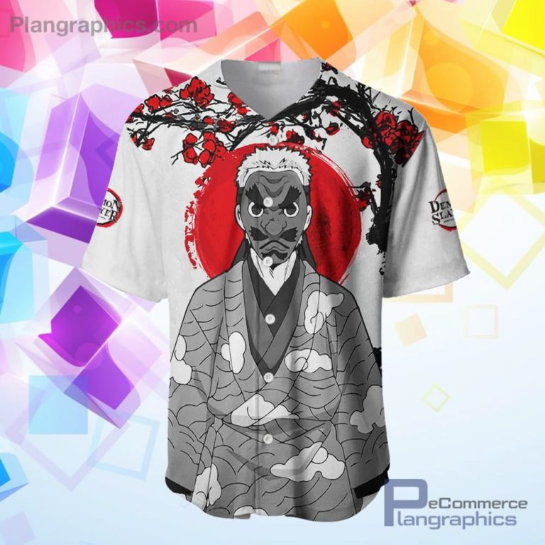 Sakonji Urokodaki Baseball Jersey Shirt Kimetsu Anime Merch Clothes Japan Style