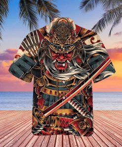 Samurai Japanese God Of War Aloha Shirts