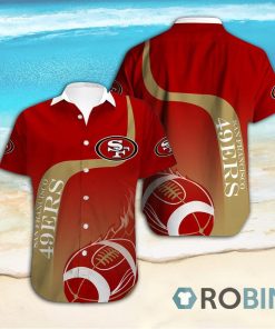 San Francisco 49ers Short Sleeve Button Down Hawaiian Shirt San Francisco 49ers Short Sleeve Button Down Hawaiian Shirt