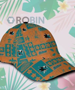 San Jose Sharks Hawaiian Classic Baseball Cap Hat