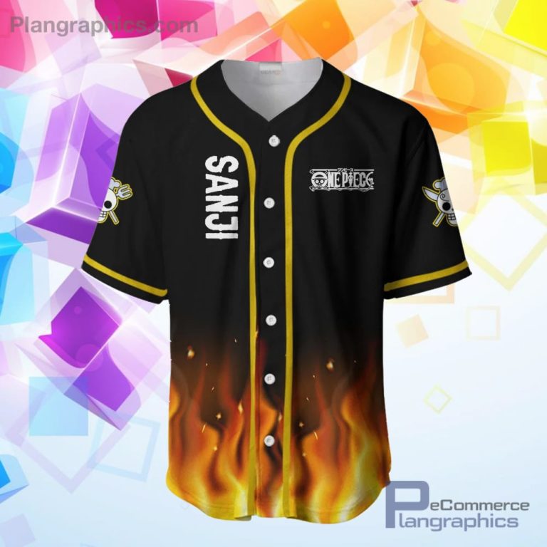 Sanji Vinsmoke Baseball Jersey Shirt One Piece Anime Merch Clothes