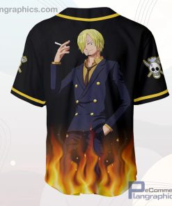 Sanji Vinsmoke Baseball Jersey Shirt One Piece Anime Merch Clothes