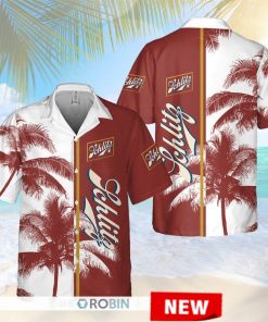 Schlitz Beer Palm Tree Hawaiian Shirt