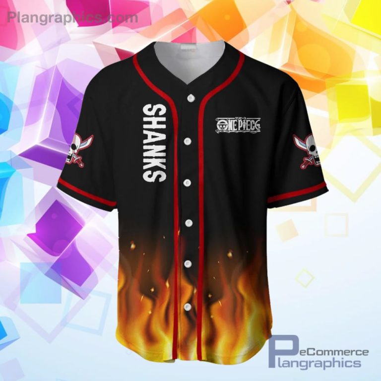 Shanks Baseball Jersey Shirt OP Anime Merch Clothes