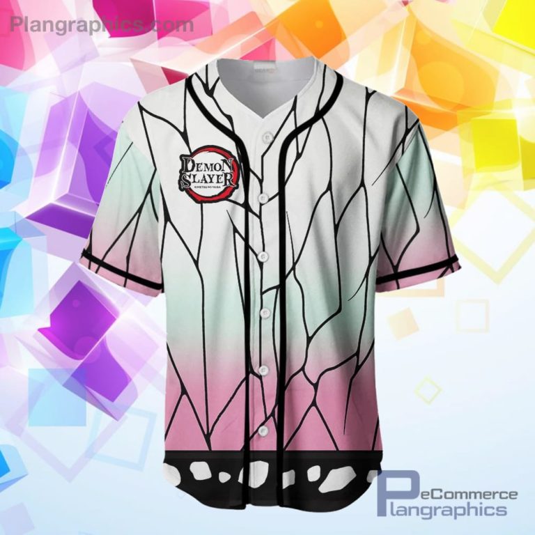 Shinobu Kocho Baseball Jersey Shirt Kimetsu Anime Costume Merch Clothes