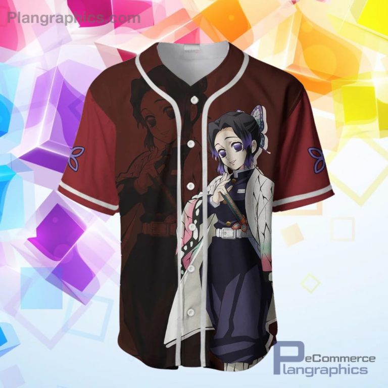 Shinobu Kocho Baseball Jersey Shirt Kimetsu Anime Merch Clothes ...