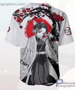 Shinobu Kocho Baseball Jersey Shirt Kimetsu Anime Merch Clothes Japan Style