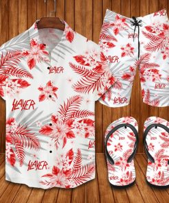 slayer flip flops and hawaii shirt