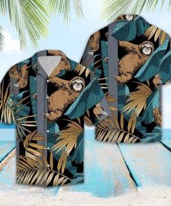 Sloth Casual Button Down Short Sleeve Button Shirt