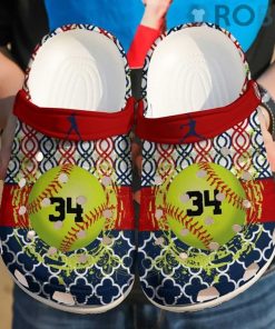 Softball Personalized Color Crocs Crocband Clog Softball Personalized Color Crocs Crocband Clog