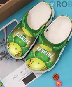 Softball Personalized Field Crocs Crocband Clog