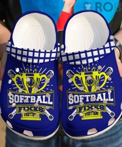 Softball Personalized Fixes Everything Crocs Crocband Clog