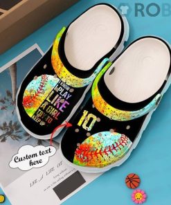 Softball Personalized I Know Play Like A Girl Crocs Crocband Clog