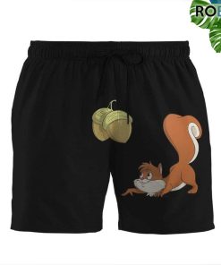 Squirrel Sneak Up To Nuts Beach Shorts Swim Trunks Squirrel Sneak Up To Nuts Beach Shorts Swim Trunks