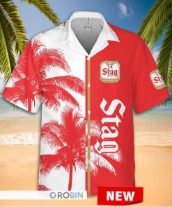 Stag Beer Palm Tree Hawaiian Shirt