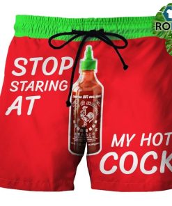 Stop Staring At My Hot C Swim Trunks