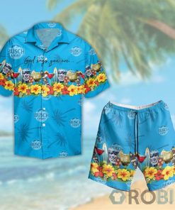 Summer Busch Light Button Shirt And Shorts Set