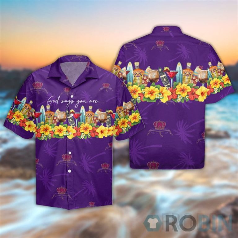 Summer Crown Royal Button Shirt And Shorts Set