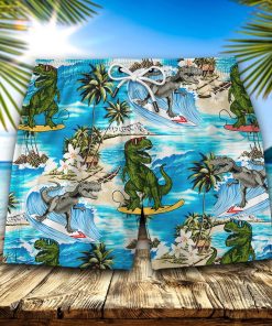 Surfing Dinosaurs Hawaiian Short