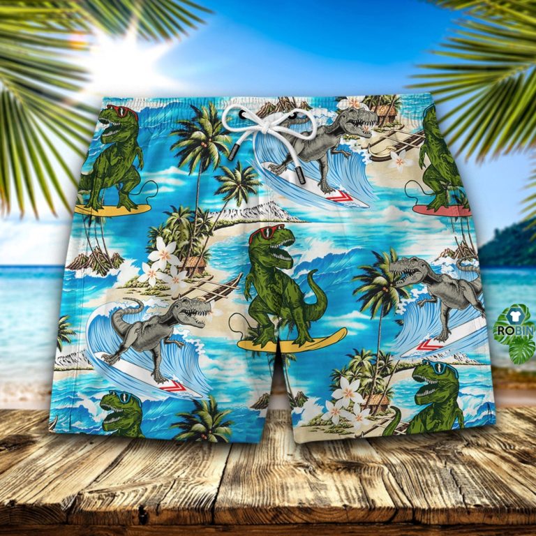 Surfing Dinosaurs Hawaiian Short