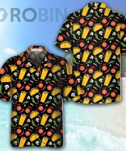 Taco And Burrito Pattern Hawaiian Shirt