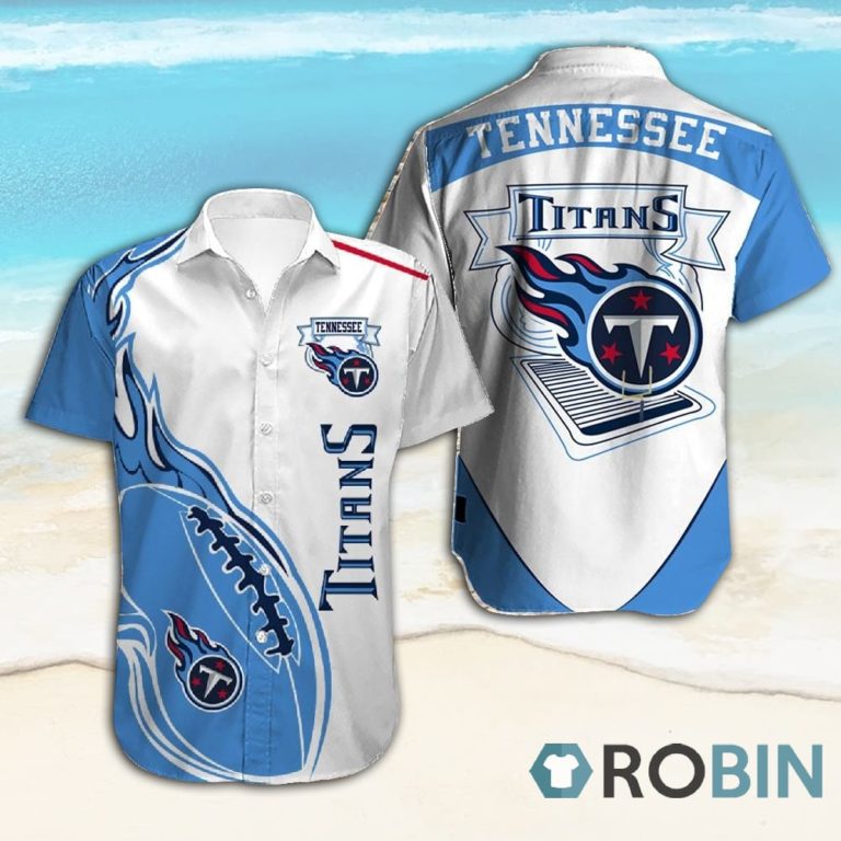 Tennessee Titans Short Sleeve Button Down Hawaiian Shirt