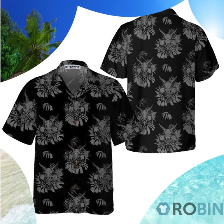 The Goat Skull Hawaiian Shirt