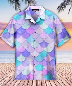 The Little Mermaid Casual Button Down Short Sleeve Button Shirt
