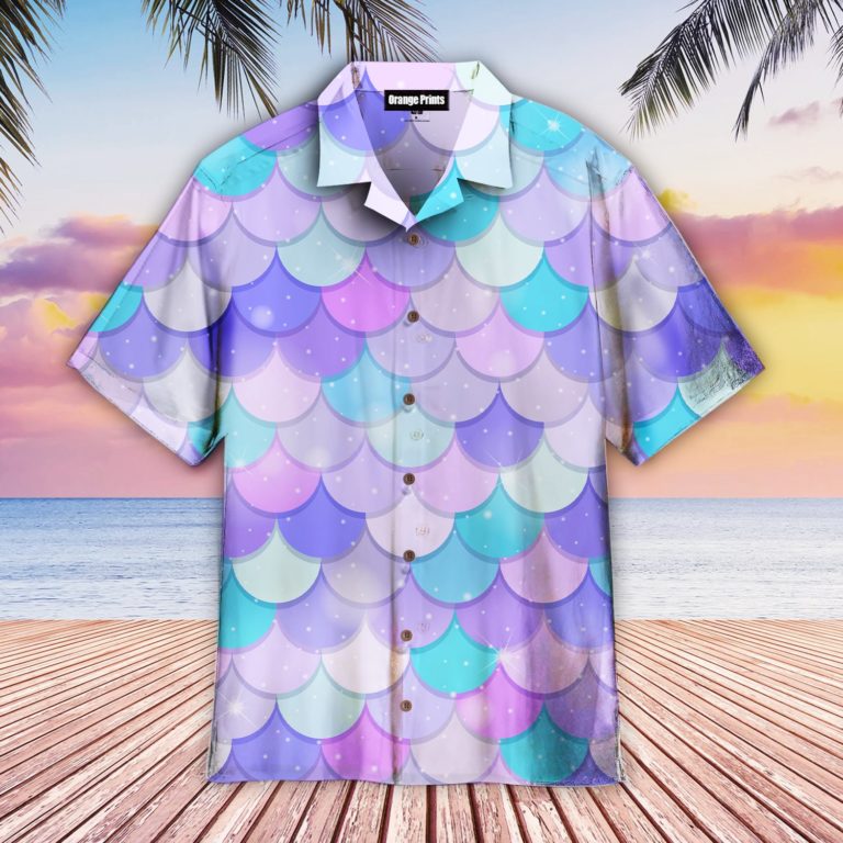 The Little Mermaid Casual Button Down Short Sleeve Button Shirt