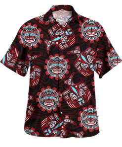 The Raven Myth Casual Button Down Short Sleeve Button Shirt