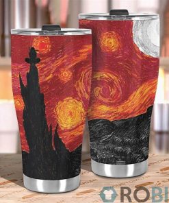 The Starry Night Tumbler Cup Custom Red The Starry Night Tumbler Cup Custom Red