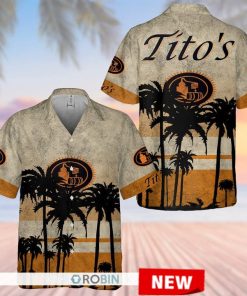 titos palm tree hawaiian shirt
