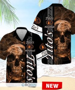 titos skull hawaiian shirt