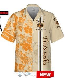 Tito’s Handmade Vodka Hibiscus Custom Hawaiian Shirt Tito’s Handmade Vodka Hibiscus Custom Hawaiian Shirt