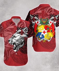 Tonga Polynesian Casual Button Down Short Sleeve Button Shirt Tonga Polynesian Casual Button Down Short Sleeve Button Shirt