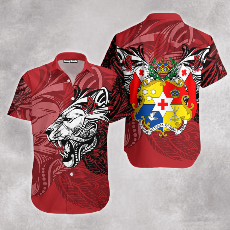 Tonga Polynesian Casual Button Down Short Sleeve Button Shirt