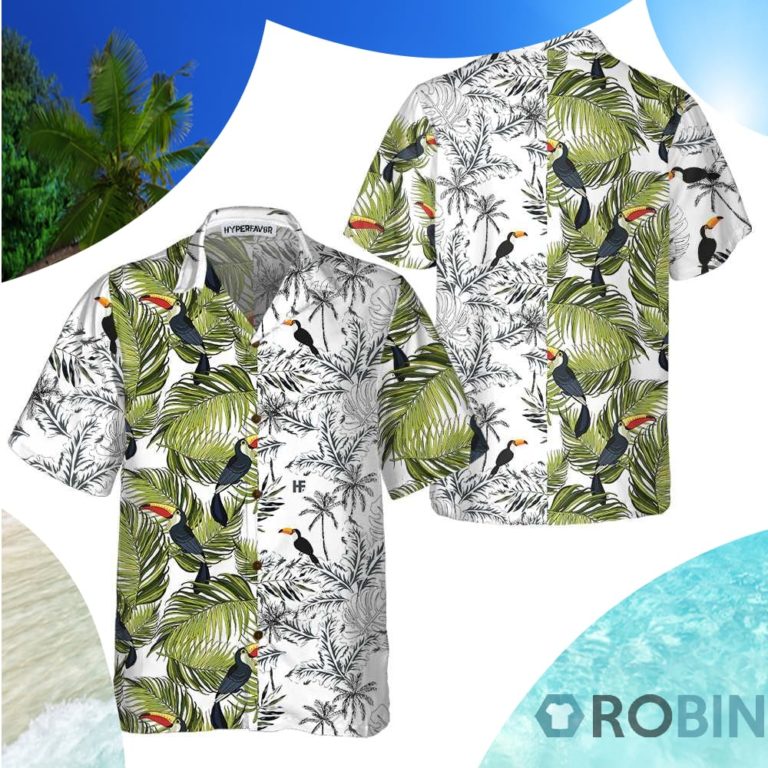 Toucan & Palm Branches Hawaiian Shirt