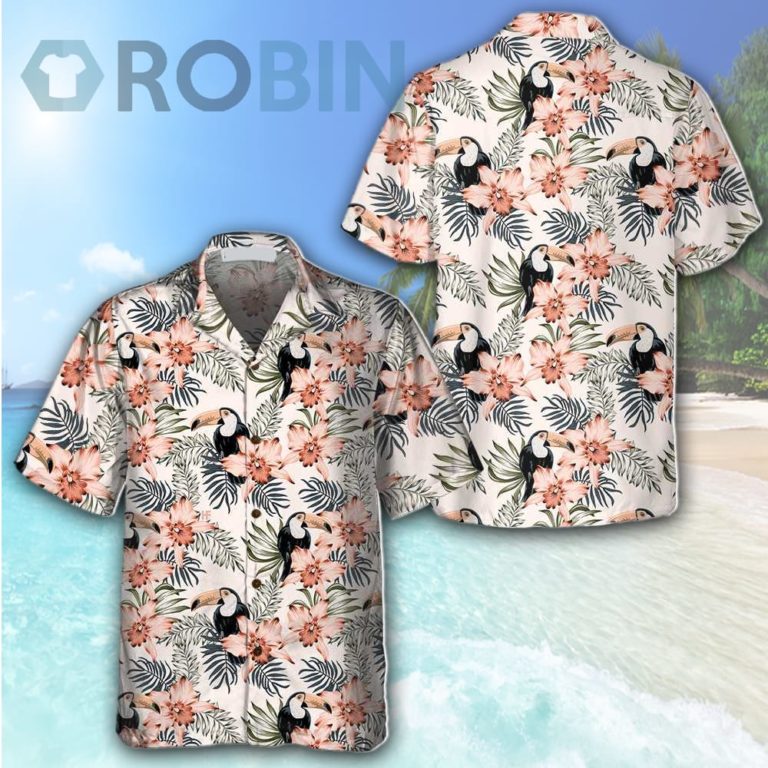 Toucan And Pink Orchid Flowers Toucan Hawaiian Shirt