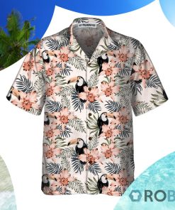 Toucan And Pink Orchid Flowers Toucan Hawaiian Shirt