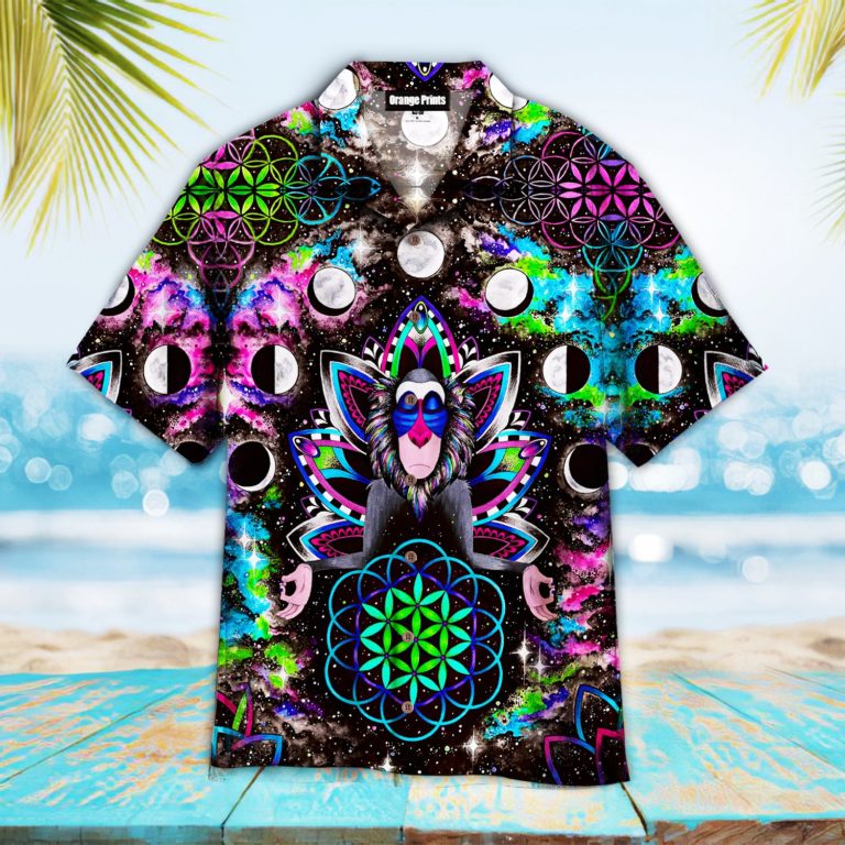 Trippy Hamsa Casual Button Down Short Sleeve Button Shirt