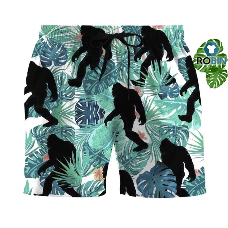 Tropical Bigfoot Beach Shorts Swim Trunks