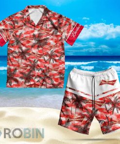 Tropical Budweiser Beer Hawaiian Shirt And Shorts Set
