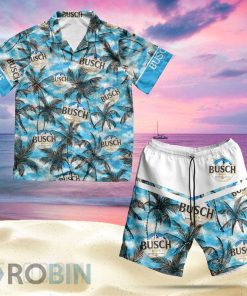 Tropical Busch Beer Hawaiian Shirt And Shorts Set