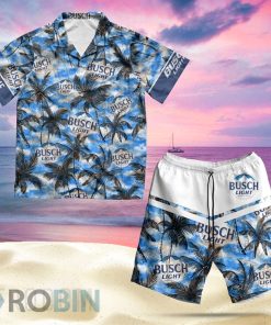 Tropical Busch Light Hawaiian Shirt And Shorts Set