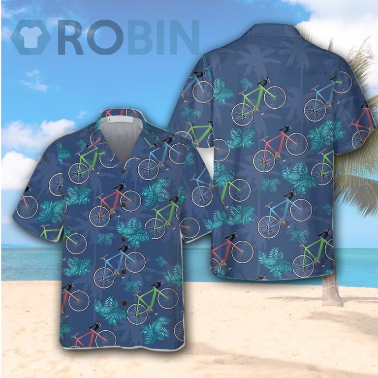 Tropical Cycling Hawaiian Shirt Unique Cycling Shirt