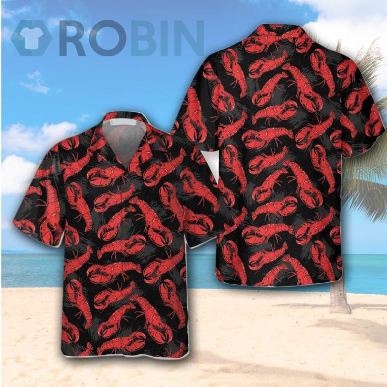 Tropical Lobster Hawaiian Shirt Red Lobster Shirt