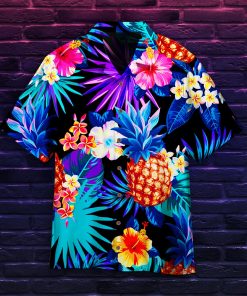 Tropical Neon Casual Button Down Short Sleeve Button Shirt Tropical Neon Casual Button Down Short Sleeve Button Shirt