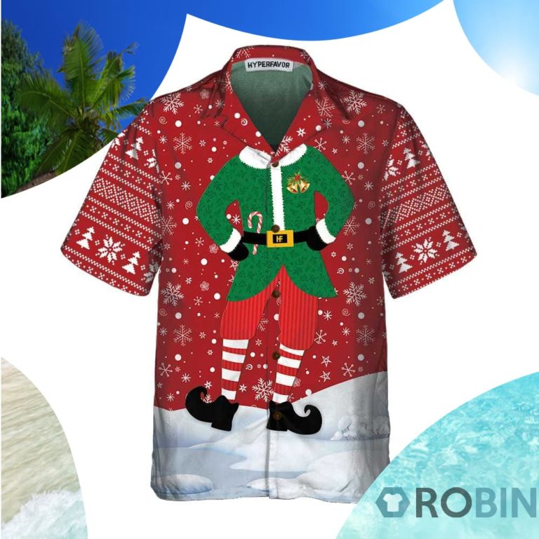 Unique Christmas Elf Costume Design Hawaiian